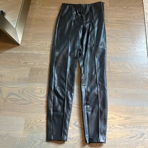 Zara black leather pants